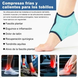 AEVIORA Paquete de Hielo para Pies, Compresas Frías y Calientes para Los Tobillos, Paquete de Hielo Reutilizable para Aliviar El Dolor, Fascitis Plantar, Tendón de Aquiles, Espolón en El Talón
