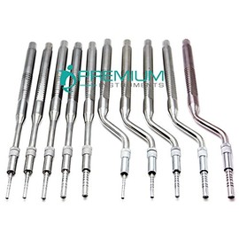 10 Pc Dental Osteotomes Straight & Curved Tip Bone Spreading Surgical Instrument