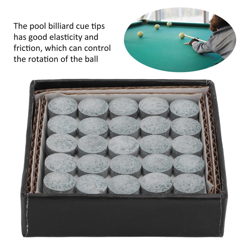 50Pcs Billiard Pool Cue Tips Cue Pool Stick Replacement Tips