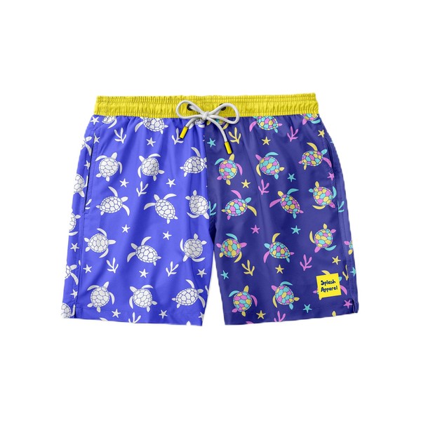 Splash Apparel Kids Colour Changing Swim Shorts Trunks - Water