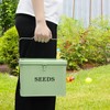 Xbopetda Seed Storage, Metal Seed Box with Safety Lock &