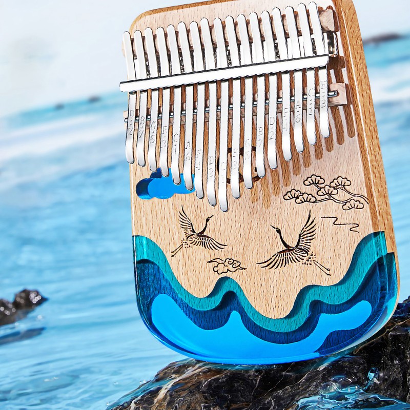 Portable Thumb Piano Multiple Tones Mini Resin Kalimba Finger Plucked