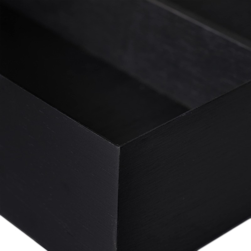 Relaxdays Desk Organiser, 4 Compartments, Bamboo Box, Stackable, Multifunctional, H