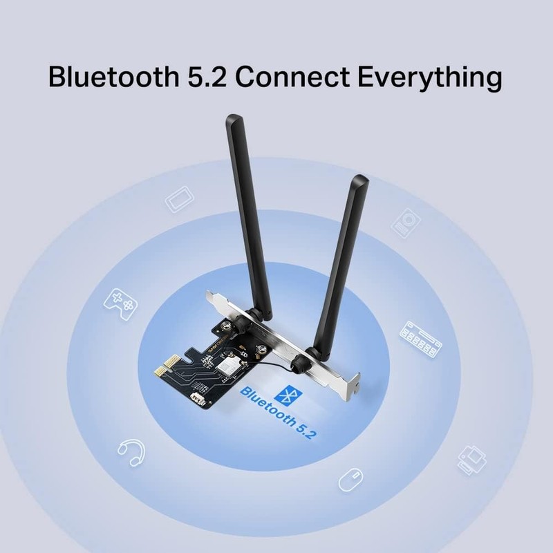 Mercusys AX3000 Dual-Band 5.2 PCIe Wi-Fi Card, Wi-Fi 6 Bluetooth