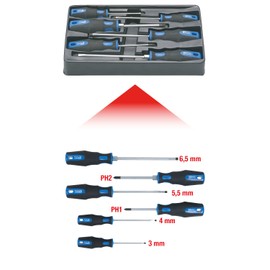 ERGOTORQUEplus screwdriver set, slot+PZ, 6 pcs