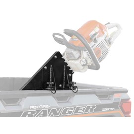 SuperATV Chainsaw Mount for Polaris Ranger and Polaris General (All Years and Models) | Includes Latch & Go Tie Downs for Easy Install | Made from Heavy-Duty UHMW | UV-Resistant Powder Coating