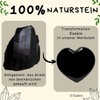 Eusice - Heart Black Tourmaline, Natural Stone Wellbeing, Handmade Cut