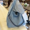 HL] Shoulder bag cross bag bag blue big casual college student Blue