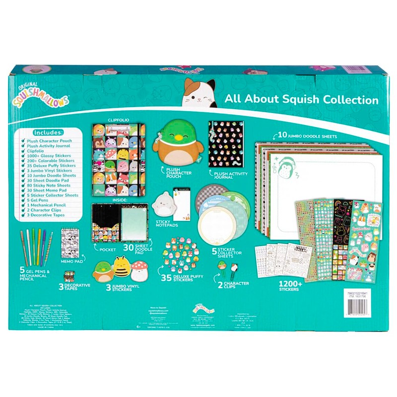 Fashion Angels Squishmallow Stationery Super Set, All About Squish (6+