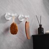 GERZWY White Bathroom Hooks, Double Towel Robe/Coat Clothes Hook Stainless