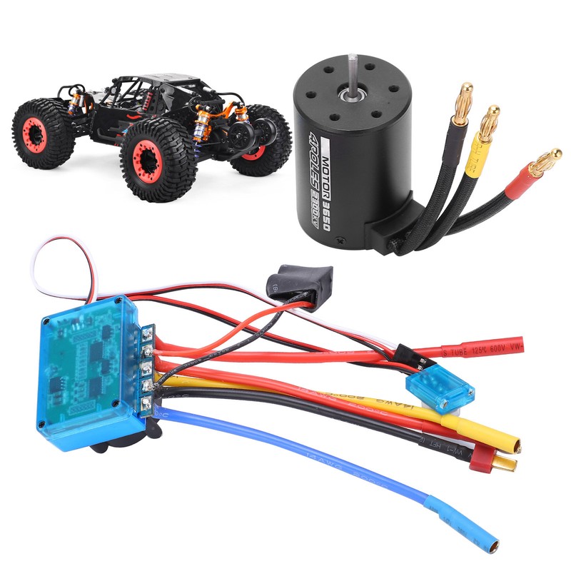 3650 2300KV+120A Durable Brushless ESC Kit Suitable for 1/10 RC