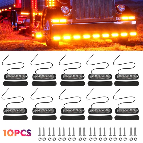 Unbranded Yellow Smoked Running LED Strip Lights For Trailer Truck