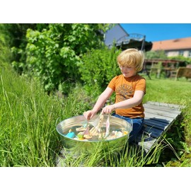 small Foot Water Toy Sailing Boats Made of Wood, Set of 3 Bath Toys, Wooden Boats for Children from 2 Years, 11653 Bath Toy