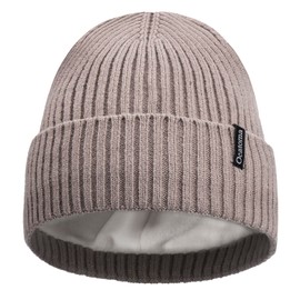 Ocatoma Beanie for Men Women Winter Cuffed Hat with Warm Lining Soft Ski Hat Unisex Cap Gifts for Men Women