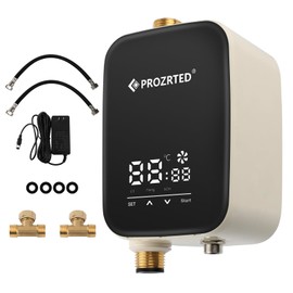 HBS24-12T Digital Smart Instant Hot Water Recirculating Pump Kit – Built-in Thermostat, Timer, Digital Screen, Extremely Quiet, Under Sink Recirculation System