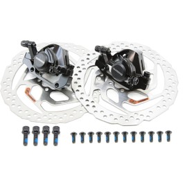 Shimano BL-M505 BR-M446 High Performance Hydraulic Disc Brakes, No Rotor, Front and Rear Set, Black