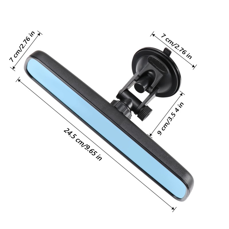 Rear View Mirror, Anti-Glare HD Blue Universal Car Interior Rearview