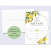 Moonrise Papery Set of 25 Lemon Theme Bridal Shower Invitations
