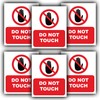 6-Pack - Do Not Touch Safety Vinyl Sign Stickers -