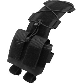 Unbranded Helmet Battery Pouch MK2 Helmet Battery Pouch Counterweight Nylon Battery Bag US - Black