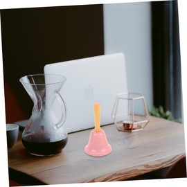 Ciieeo Metal Christmas Bells Set Call Bell Hand for Restaurant Hand Bell Pair Rustic Wood Handle