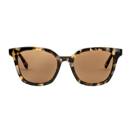 Purelei® Coconut Bay Sunglasses, Trendy Sunglasses in Tortoise Look, UV400 Protection, Rectangular Shape, Beige/Brown/Black, Silver Lettering, Includes Case, Gift for Women, beige