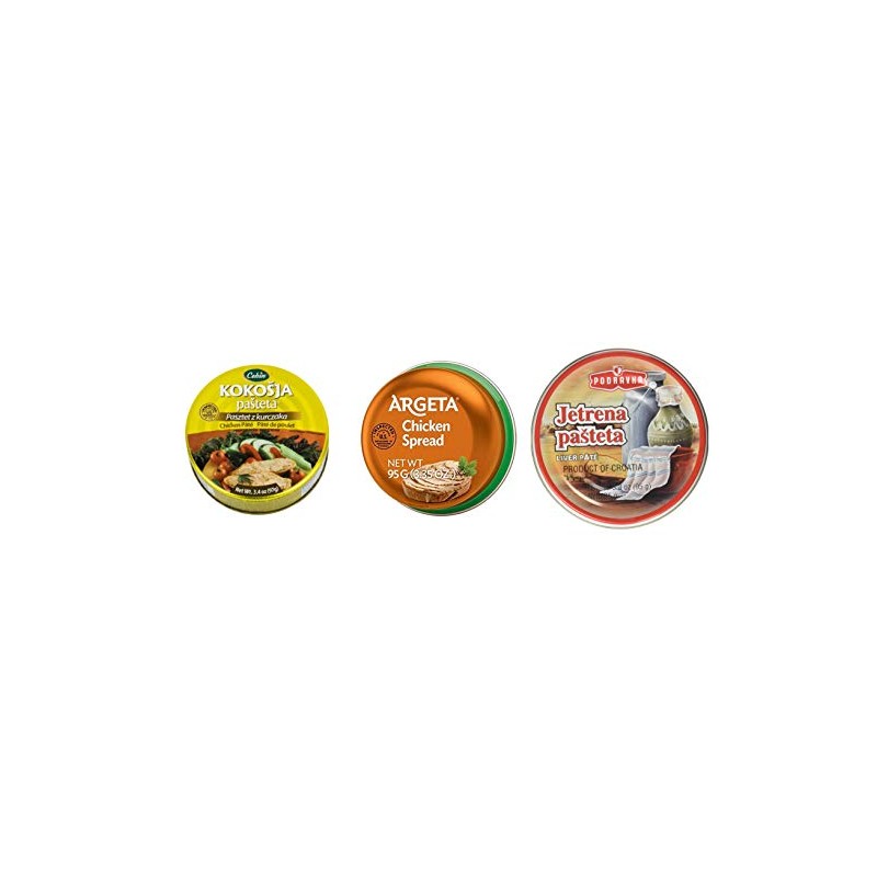 Podravka Chicken Pate, Spresd and Liver Pate Mix 3 different