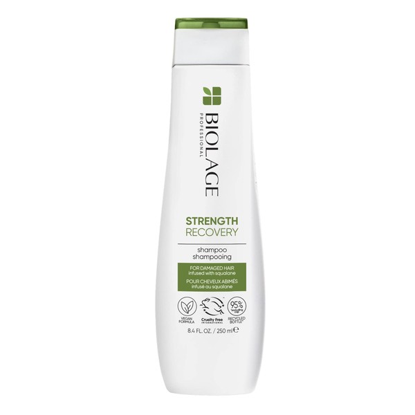 Biolage Professional Shampoo for Damaged Hair, Softness & Shine Maintains Fibre Integrity Vegan Strength Recovery Shampoo 250ml