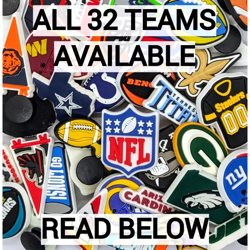 BUFFALO BILLS SHOE CHARMS (14pcs) Football Cool Gift Accessories Set