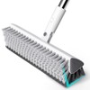 Floor Scrub Brush with Long Handle, Heavy-Duty Stiff Bristles, V-Shape