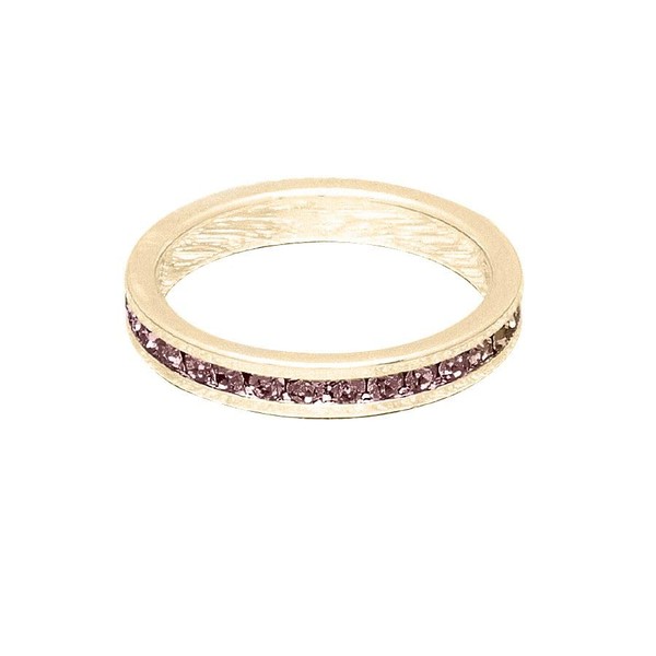 Maya J February Birthstone Yellow Gold Stackable Ring, Size 10,