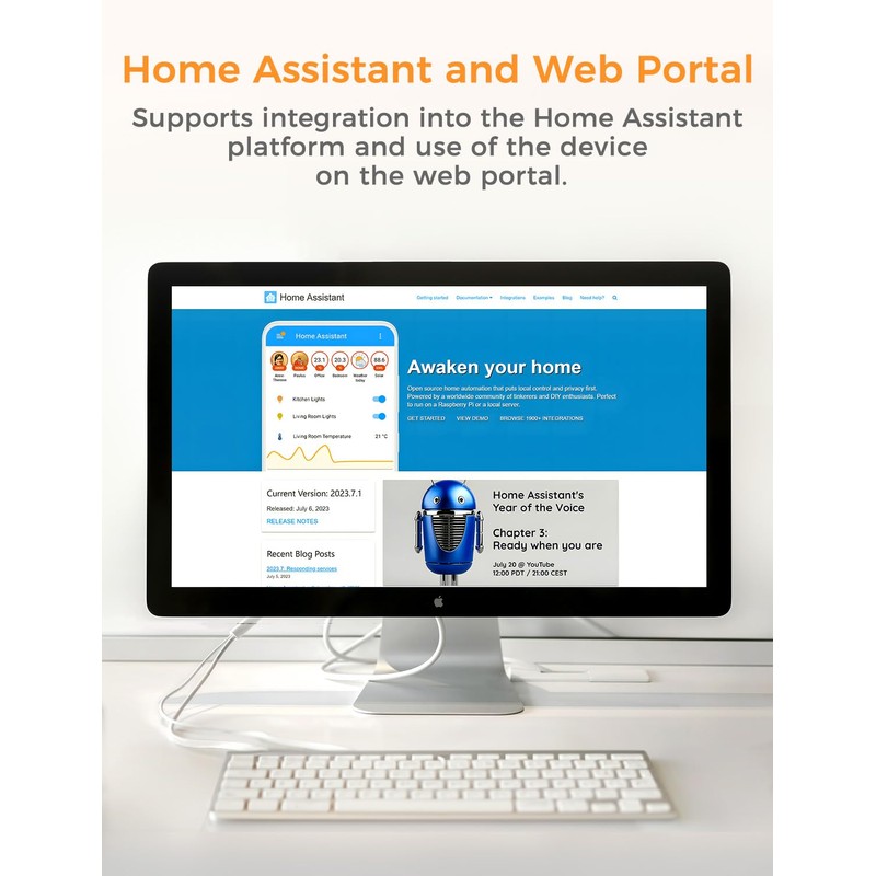 Smart Relay Switch with Current Measurement Compatible with Home Assistant