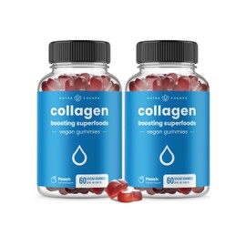 NutraChamps Vegan Collagen Boosting Gummies for Women & Men C Collagen Supplement with Vitamins A, C & E C Delicious Vitamins For Hair, Skin, Nail & Joint Support (2 Pack)
