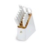 12-Piece Kitchen Knife Block Set, White Icing, Stainless Steel with Soft-Grip Handles