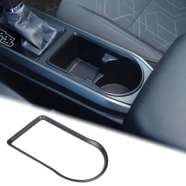 Aunginsy Car Gear Shift Panel Cup Holder Trim Ring Compatible with Toyota Tacoma 2016-2023 Truck Center Console Gear Shifter Cup Holder Panel Decorative Frame Protection Cover ABS Interior Accessories