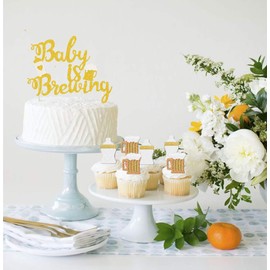 JeVenis - Juego de 25 decoraciones para tartas con diseño de bebé y cerveza, diseño de bebé