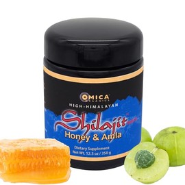 Omica Organics High Himalayan Shilajit Paste with Honey & Amla (12 oz / 350 g)
