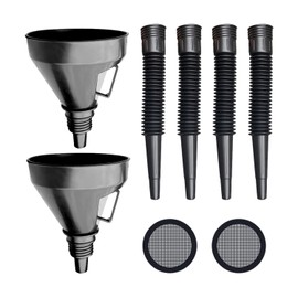2 Piece Funnel and 4 Piece Telescopic Tube Funnel Set with 2 Piece Filter, Oil Funnel, Car Funnel, Oil Change Tools