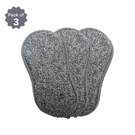 2-in-1 Clean & Scrub Pads – Pack of 3 Pink Microfibre Pads – Non-Scratch & Super Absorbent – Removes Tough Dirt & Grime – Reusable Cleaning Sponges for Kitchen & Bathroom