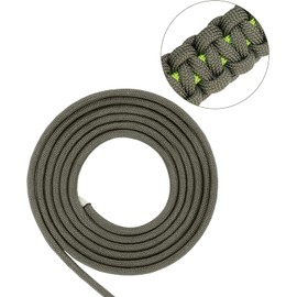 Grenhaven Tear-Proof Paracord 550 for Outdoor DIY Manual Braiding, Camping, Universal Survival Rope with 7 Cords 100ft long, 250lbs Capacity, 4mm diameter, NOT SUITABLE FOR CLIMBING, olive green