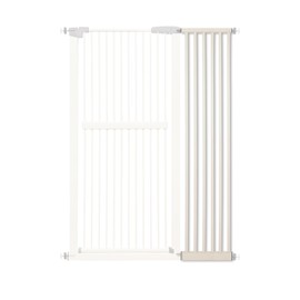 Lumizone Extra Tall Cat Gate Extension Kit 61.02" High Pressure Mounted 12.6" Extra Wide 1.37" Gap No Drilling Tall Pet Gate for Dogs (Cream, 12.60" W)