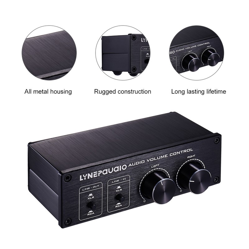LYNEPAUAIO Passive Audio Volume Controller with Fully-Balanced & Single-Ended Mode