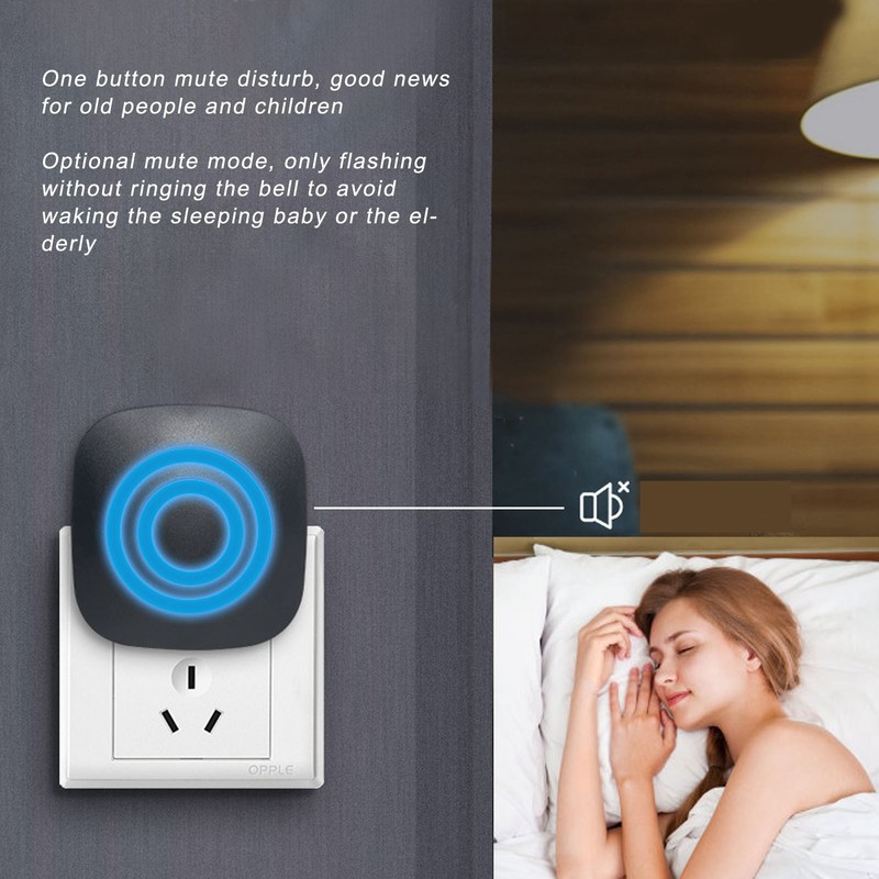 Smart Wireless Doorbell Waterproof Sensing Doorbell Security Alarm for Home