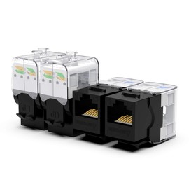 AMPCOM UTP Transparent Keystone Jack (Black)