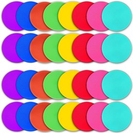 PIKZH 36 Pcs Poly Spot Markers 9 inch Non-Slip Rubber Agility Training Markers Floor Dots Flat Field Cones for Football Basketball Soccer School Exercise Drills Gym Dance Practice 9 Colors