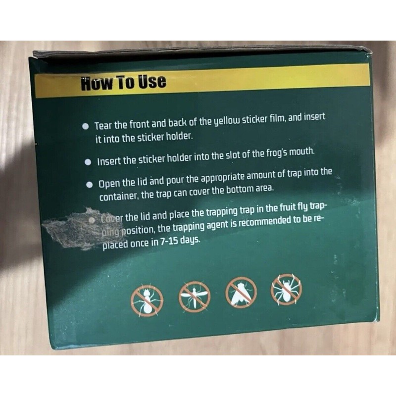 TrapMax 2 Frog Shape Fruit Fly Traps for Indoors with