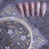 Star Nail Stickers 2 Sheets Flower Bow Nail Decals Self