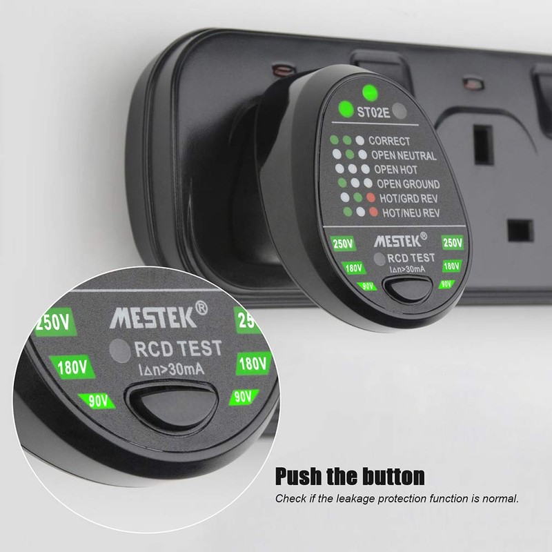 RCD Electric Socket Tester, 220V-240V Automatic Neutral Live Earth Wire