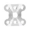 2Pcs Flange Shaft Coupling Aluminium Alloy 6mm D Hole Light