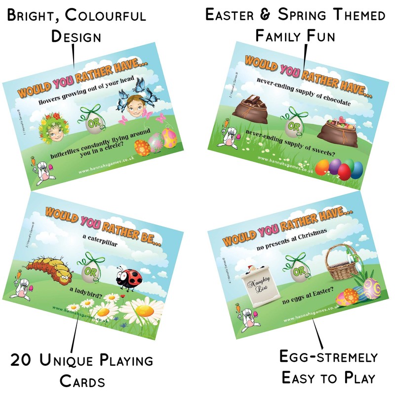 Easter Would You Rather Game - 20 A6 Postcard Sized